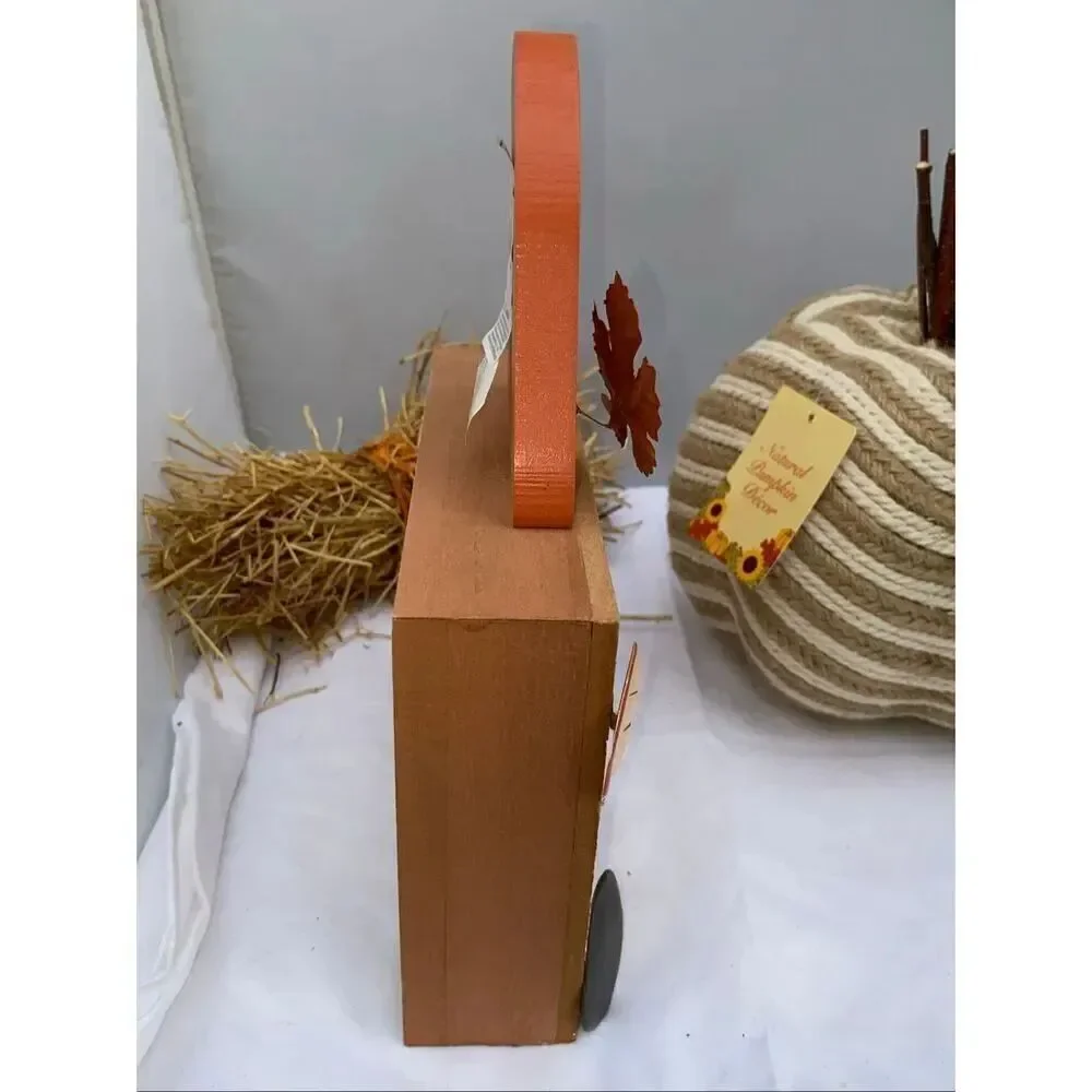 🍂 Fall Harvest Gnome Décor Bundle – Light-Up Plush, Wooden Sign & Gel Window Cl
